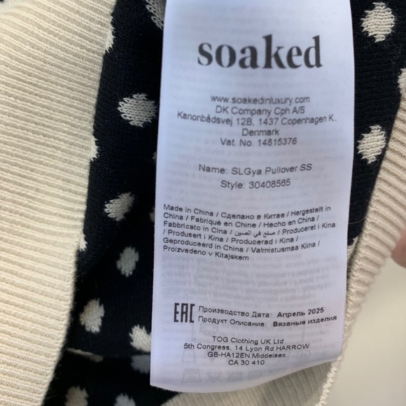 Soaked Polka Dot Knit Top – Short Sleeve Sweater (Women’s) Minimalstyle - Picture 5 of 6